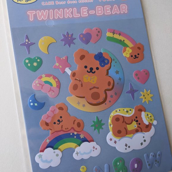 Twinkle Bear Rainbow Sticker Sheet - Picture 5 of 5